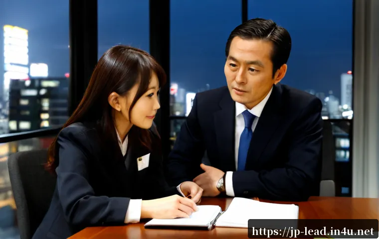 리더십 코칭에서의 도전 과제 - Photorealistic leadership coaching session in a modern Japanese office, an experienced middle-aged c...